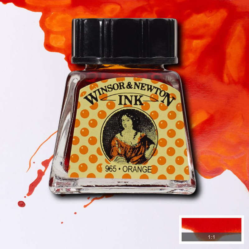 Image of Tusch Winsor & Newton 14ml  Orange 449 (6F) 1005449 094376896381
