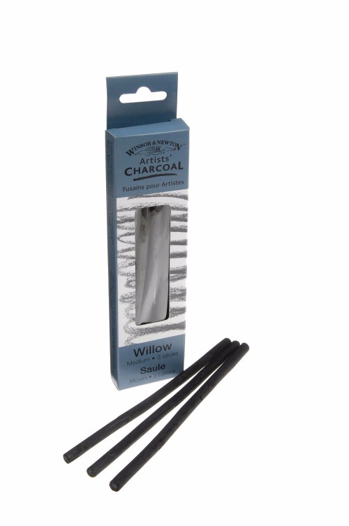 Image of Ritkol Winsor & Newton Willow charcoal med 3p 7005170 094376896695