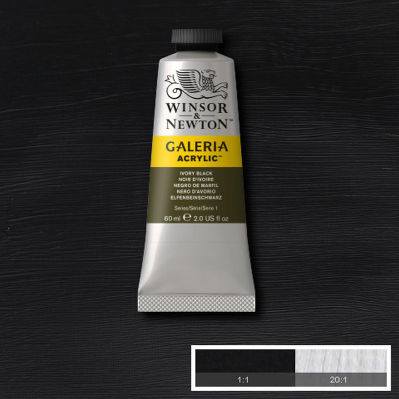 Image of Akrylfärg Galeria 60ml  Ivory black 331 (3F) 2120331 094376899504