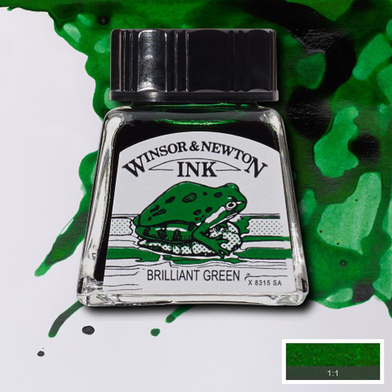Image of Tusch Winsor & Newton 14ml  Brilliant green 046 (6F) 1005046 094376899894
