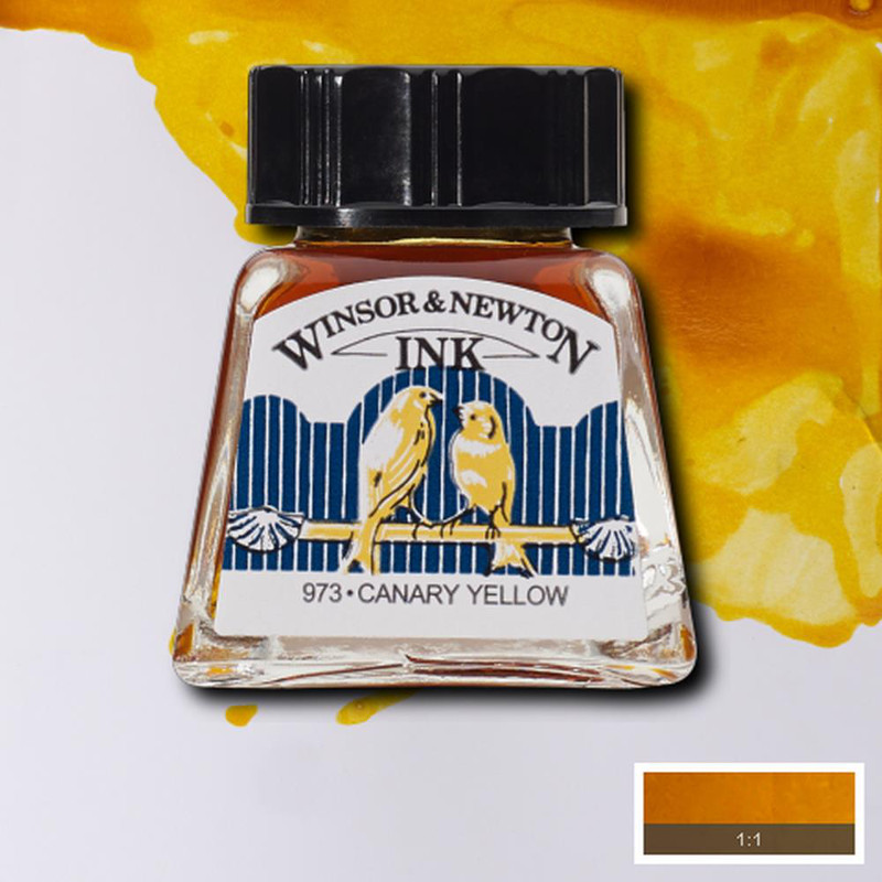 Image of Tusch Winsor & Newton 14ml  Canary yellow 123 (6F) 1005123 094376899900