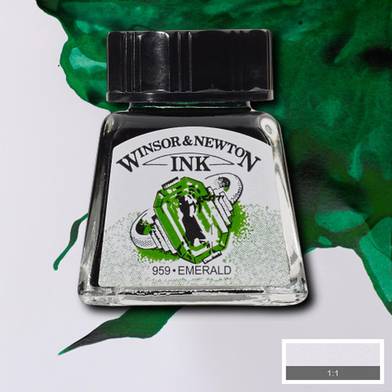 Image of Tusch Winsor & Newton 14ml  Emerald 235 (6F) 1005235 094376899924
