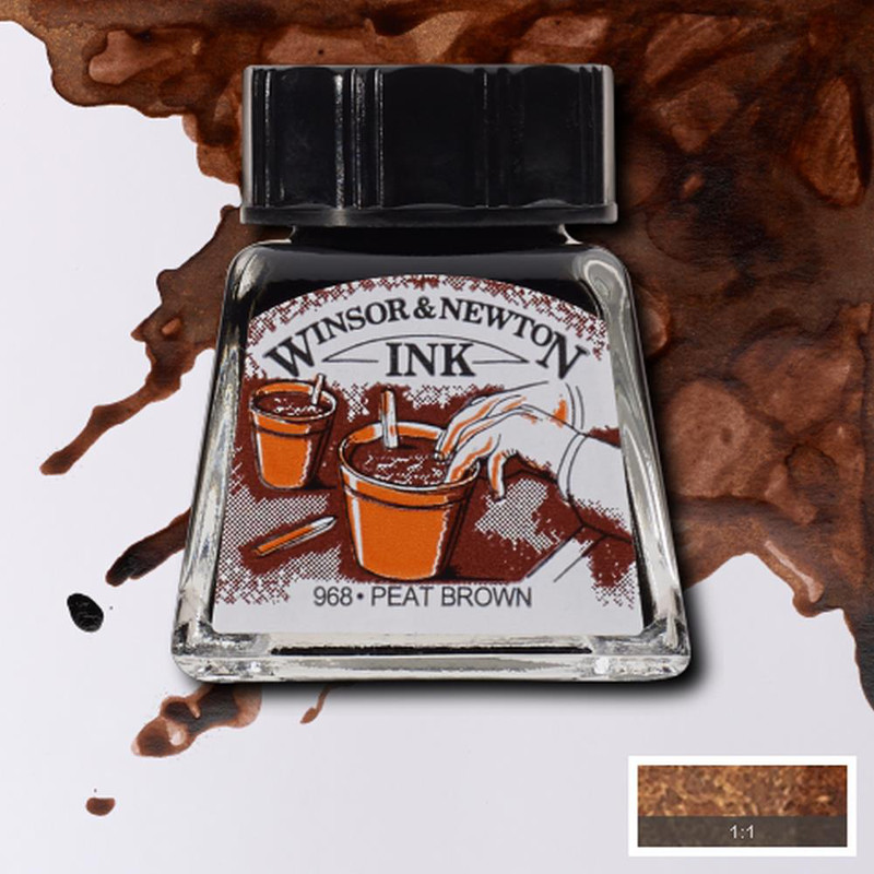 Image of Tusch Winsor & Newton 14ml  Peat brown 469 (6F) 1005469 094376899955