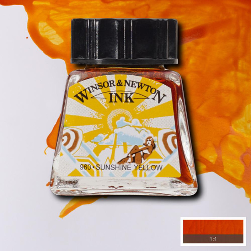 Image of Tusch Winsor & Newton 14ml  Sunshine yellow 633 (6F) 1005633 094376899979