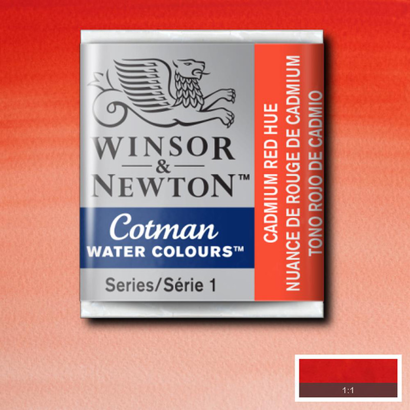 Image of Akvarellfärg Cotman 1/2-kopp  Cadmium red hue 095 0301095 094376901467