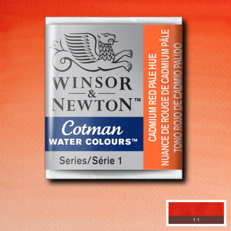 Image of Akvarellfärg Cotman 1/2-kopp  Cadmium red pale hue 103 0301103 094376901481
