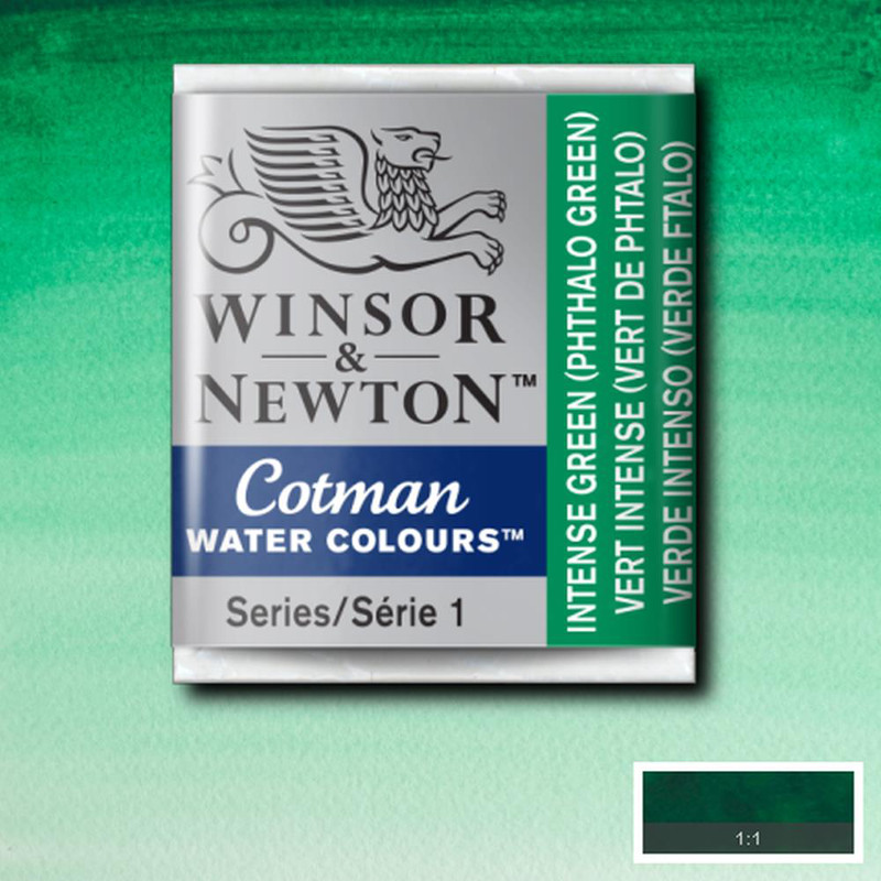 Image of Akvarellfärg Cotman 1/2-kopp  Intense green 329 0301329 094376901627