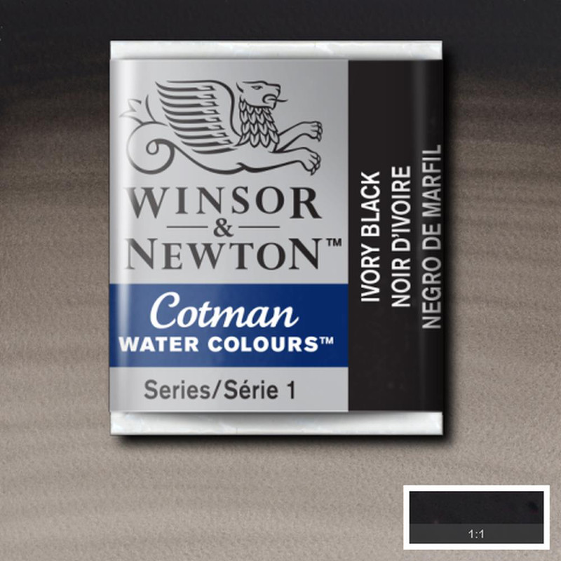 Image of Akvarellfärg Cotman 1/2-kopp  Ivory black 331 0301331 094376901634