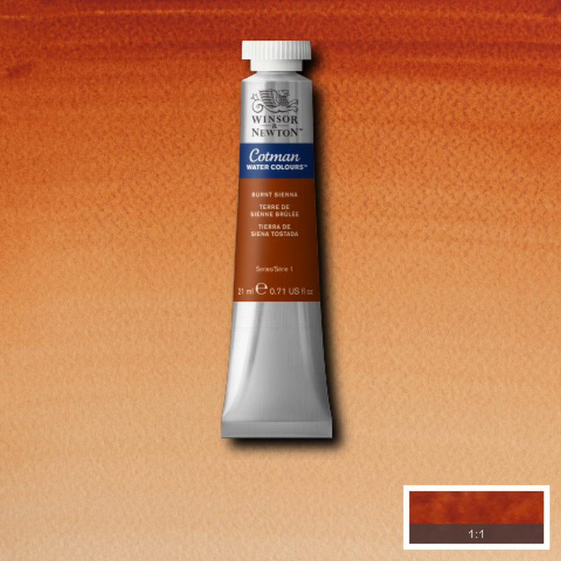 Image of Akvarellfärg Cotman 21ml  Burnt sienna 074 (3F) 0308074 094376902334