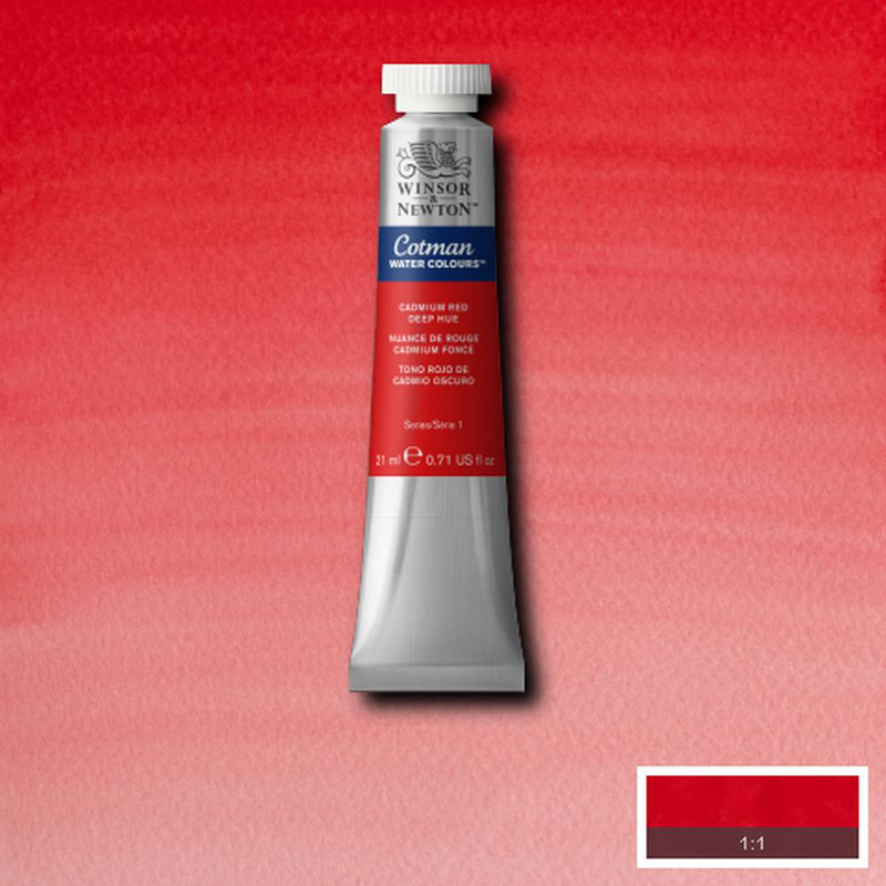 Image of Akvarellfärg Cotman 21ml  Cadmium red deep hue 098 (3F) 0308098 094376902372