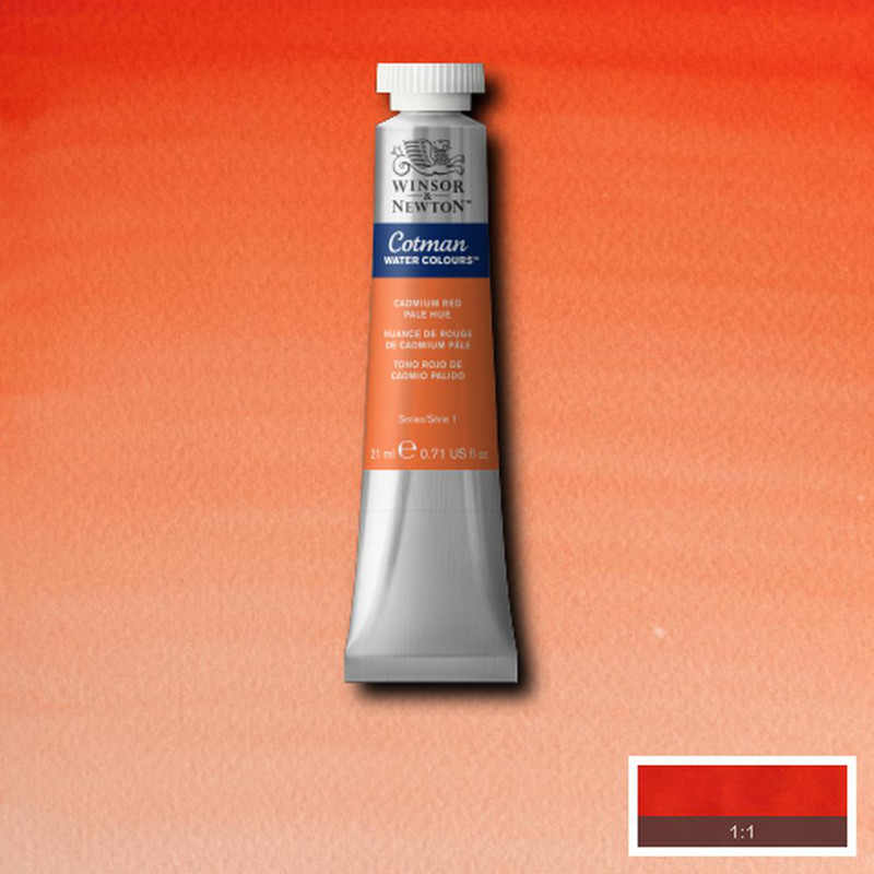 Image of Akvarellfärg Cotman 21ml  Cadmium red pale hue 103 (3F) 0308103 094376902389
