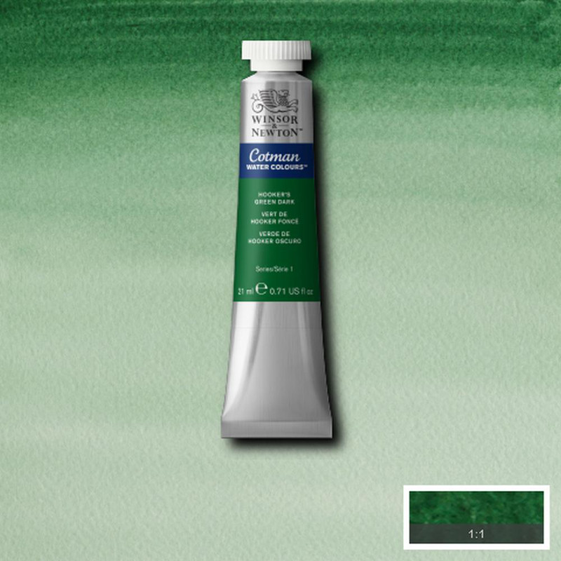 Image of Akvarellfärg Cotman 21ml  Hooker's green dark 312 (3F) 0308312 094376902471