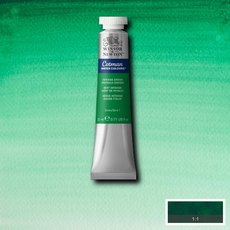 Image of Akvarellfärg Cotman 21ml  Intense green 329 (3F) 0308329 094376902525
