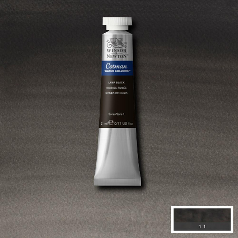 Image of Akvarellfärg Cotman 21ml  Lamp black 337 (3F) 0308337 094376902549