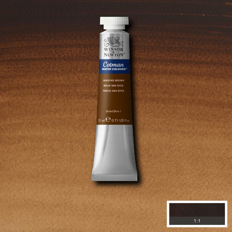 Image of Akvarellfärg Cotman 21ml  Vandyke brown 676 (3F) 0308676 094376902693