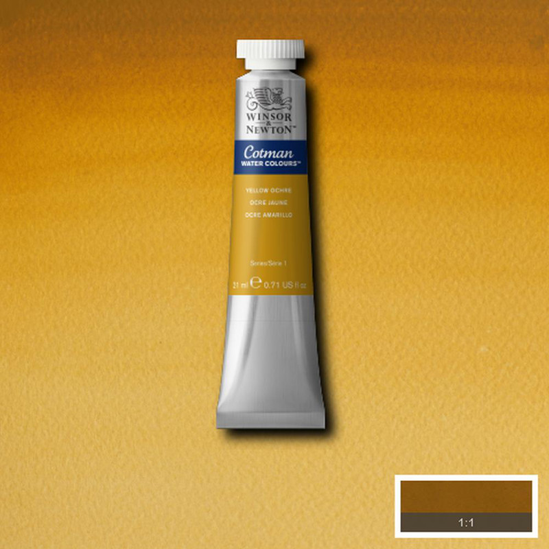 Image of Akvarellfärg Cotman 21ml  Yellow ochre 744 (3F) 0308744 094376902716