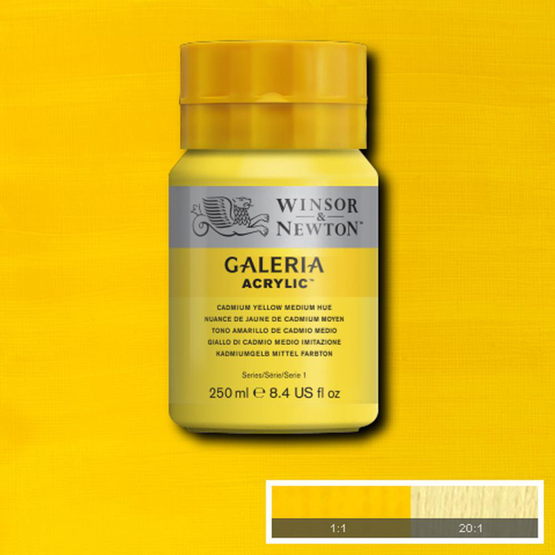 Image of Akrylfärg Galeria 250ml  Cadmium yellow med. hue 120 2137120 094376914207