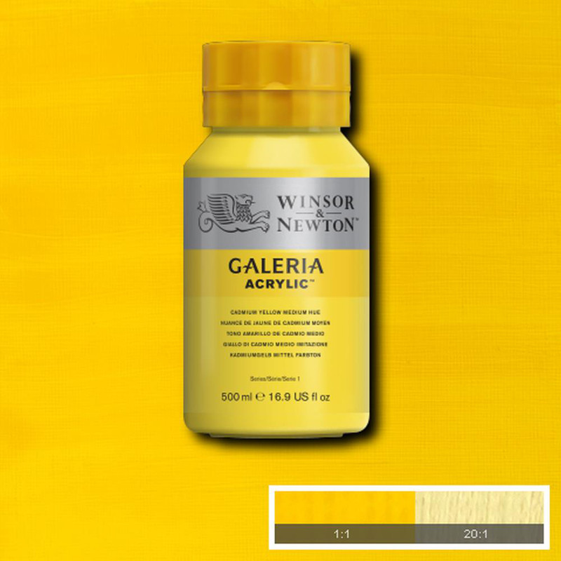Image of Akrylfärg Galeria 500ml  Cadmium yellow med. hue   120 2150120 884955101612