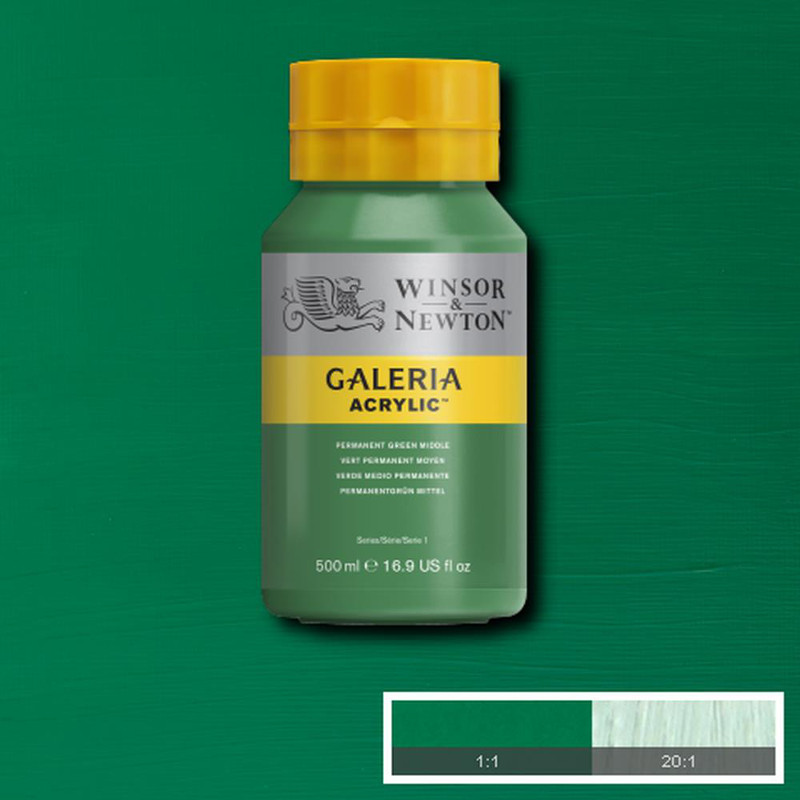 Image of Akrylfärg Galeria 500ml  Permanent green medium 484 2150484 094376914795
