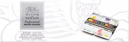 Image of Akvarellset Winsor & Newton Prof.  PWC Black Box 12 ½koppar 0193548 094376935530