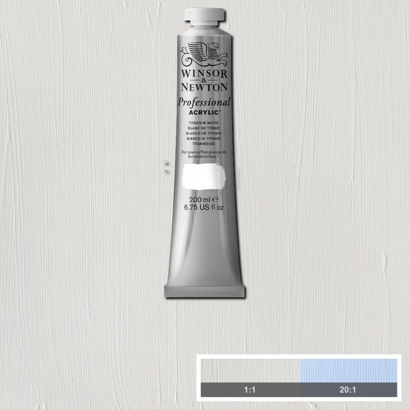 Image of Akrylfärg Winsor & Newton Prof. 200ml  Titanium White 644 * S1 2337644 094376937237