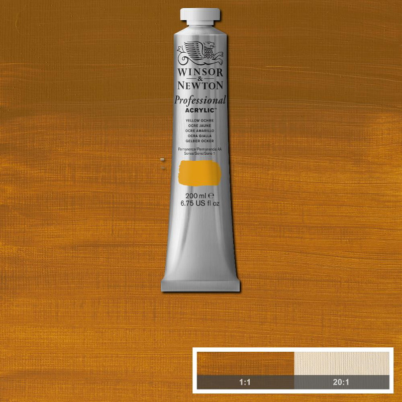 Image of Akrylfärg Winsor & Newton Prof. 200ml  Yellow Ochre 744 * S1 2337744 094376937251