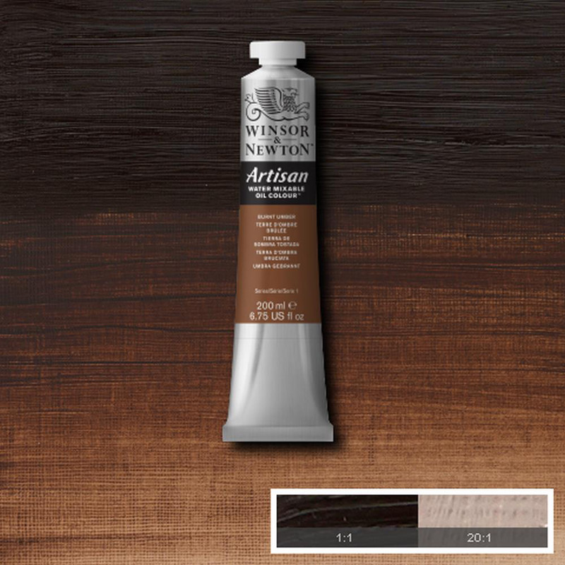 Image of Oljefärg (vattenlöslig) Artisan 200ml  Burnt Umber 076 S1 1537076 094376949766
