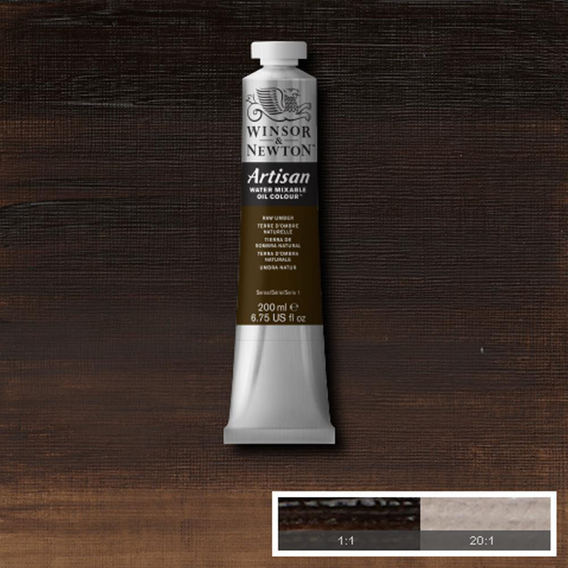 Image of Oljefärg (vattenlöslig) Artisan 200ml  Raw Umber  554 * S1 1537554 094376949865