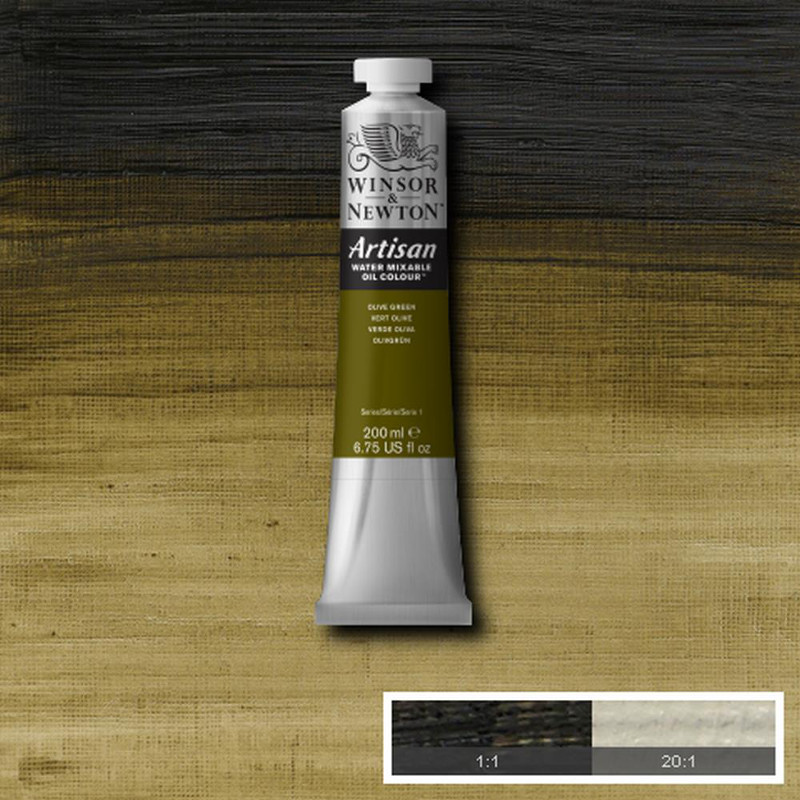 Image of Oljefärg (vattenlöslig) Artisan 200ml  Olive Green 447 S1 1537447 094376949926
