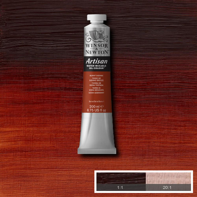 Image of Oljefärg (vattenlöslig) Artisan 200ml  Burnt Sienna 074 * S1 1537074 094376949933