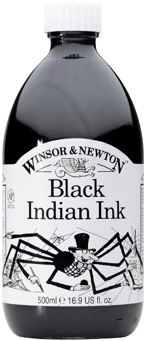 Image of Tusch Winsor & Newton 500ml  Black Indian ink  030 1050030 094376953060