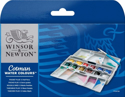 Image of Akvarellset Cotman pocketbox PLUS 12 ½ koppar 0390373 094376954364