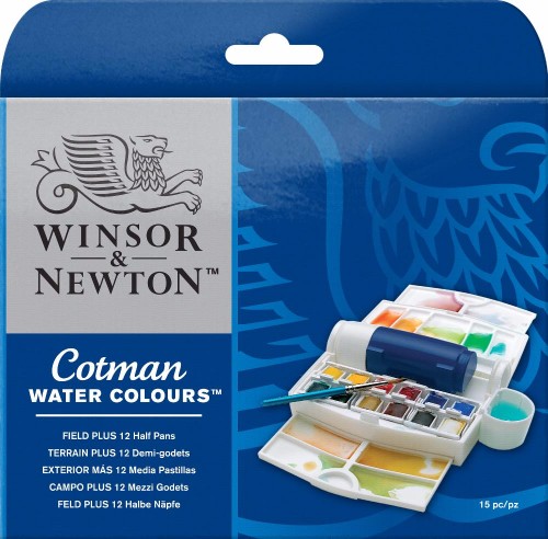 Image of Akvarellset Cotman Field box Plus 12 ½ koppar 0390374 094376954371