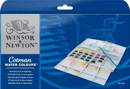 Image of Akvarellset Cotman pan paintingbox PLUS 24 ½ koppar 0390376 094376954395