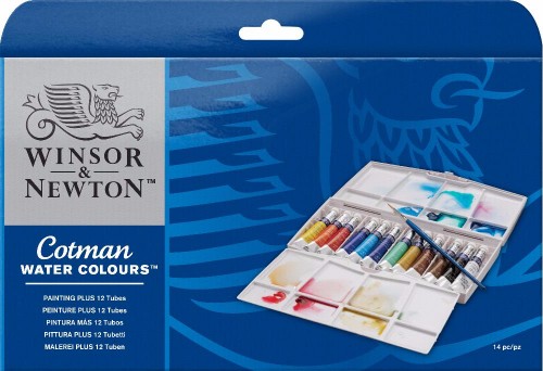 Image of Akvarellset Cotman Tube Painting box Plus 12x8ml 0390377 094376954401