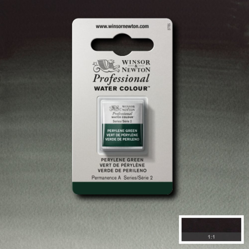 Image of Akvarellfärg Winsor & Newton Prof. 1/2-kopp  Perylene Green  460 S2 101460 094376955446