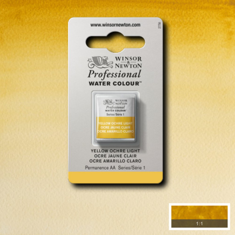 Image of Akvarellfärg Winsor & Newton Prof. 1/2-kopp  Yellow Ochre Light 745 S1 101745 094376955453