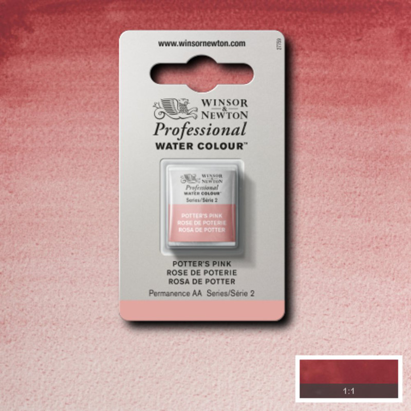 Image of Akvarellfärg Winsor & Newton Prof. 1/2-kopp  Potters Pink  537 S2 101537 094376955484