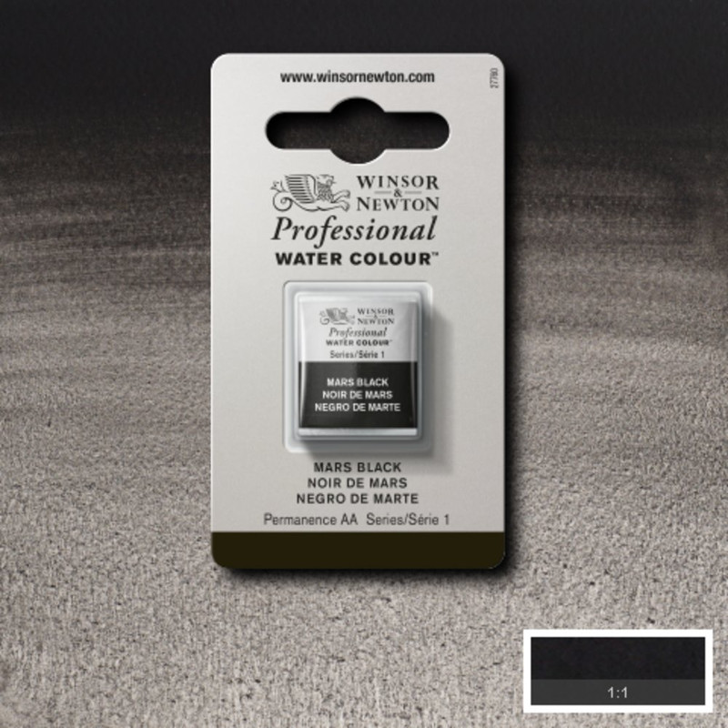 Image of Akvarellfärg Winsor & Newton Prof. 1/2-kopp  Mars Black  386 S1 101386 094376955491