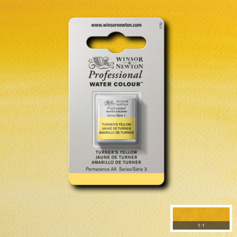 Image of Akvarellfärg Winsor & Newton Prof. 1/2-kopp  Turners Yellow  649 S1 101649 094376955514