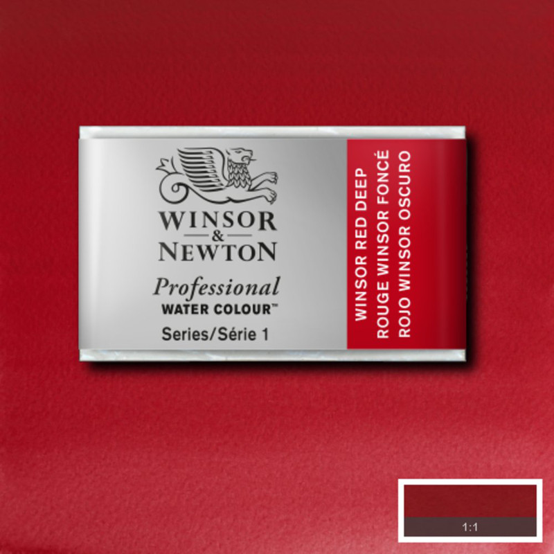 Image of Akvarellfärg Winsor & Newton Prof. 1/1-kopp  Winsor Red Deep 725 S1 100725 094376955521