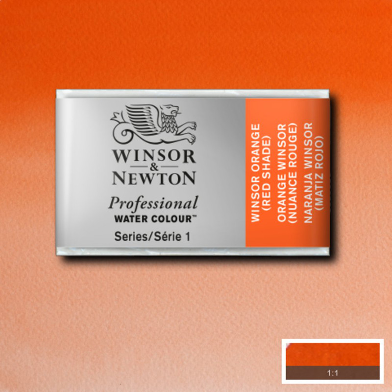 Image of Akvarellfärg Winsor & Newton Prof. 1/1-kopp  Winsor Orange Red Shade  723 S1 100723 094376955538