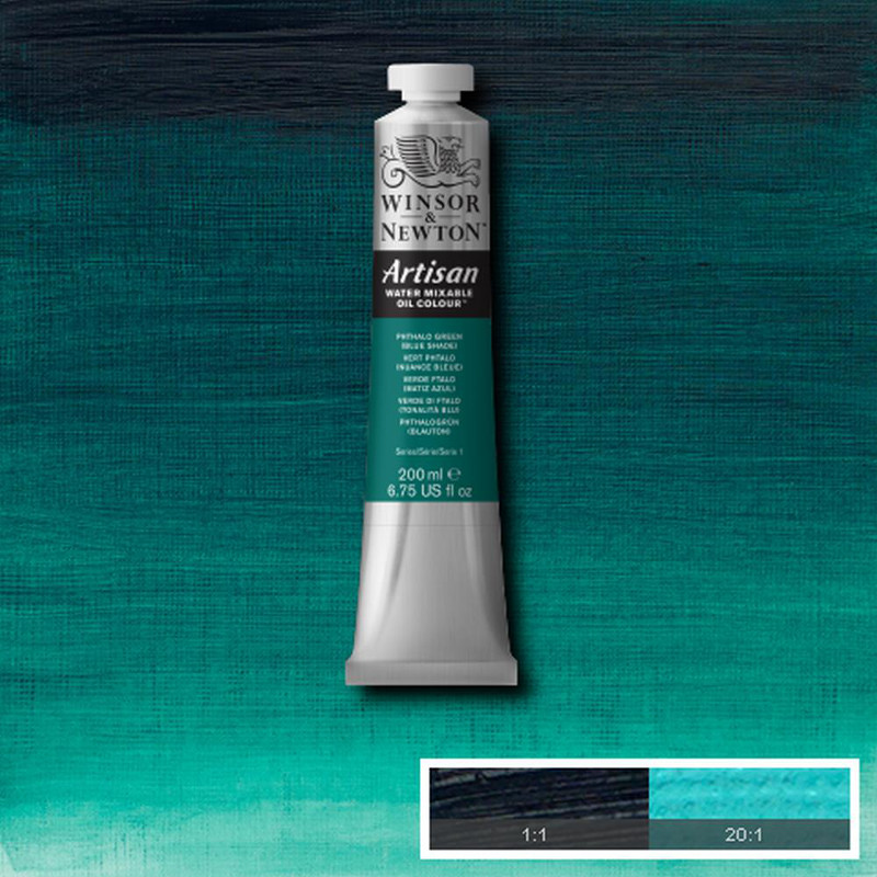 Image of Oljefärg (vattenlöslig) Artisan 200ml  Phthalo Green Blue Shade 522 S1 1537522 094376956917