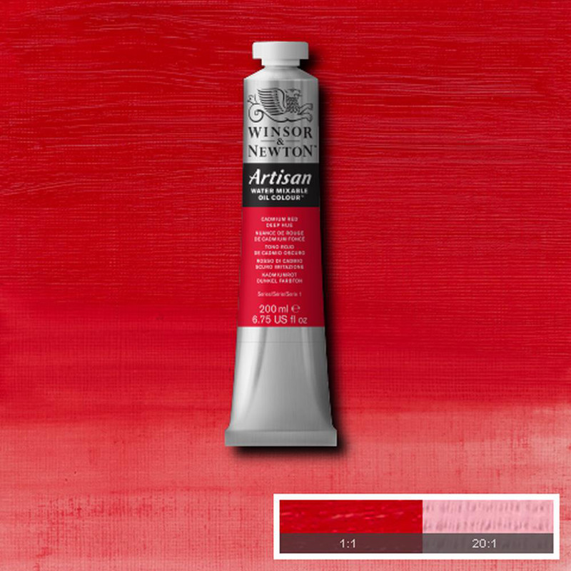 Image of Oljefärg (vattenlöslig) Artisan 200ml  Cadmium Red Deep Hue 098 S1 1537098 094376956993