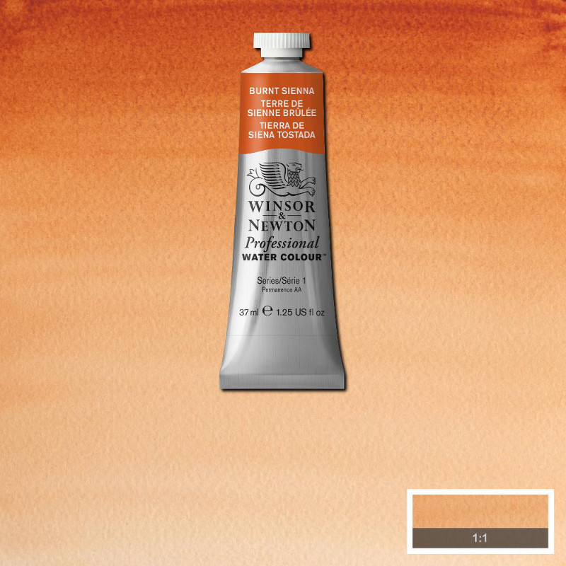 Image of Akvarellfärg Winsor & Newton Prof. 37ml  Burnt Sienna 074 (3F) * S1 114074 094376970029