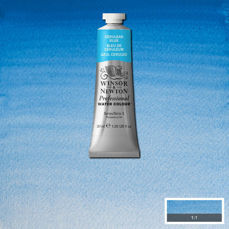 Image of Akvarellfärg Winsor & Newton Prof. 37ml  Cerulean Blue 137 (3F) S3 114137 094376970043