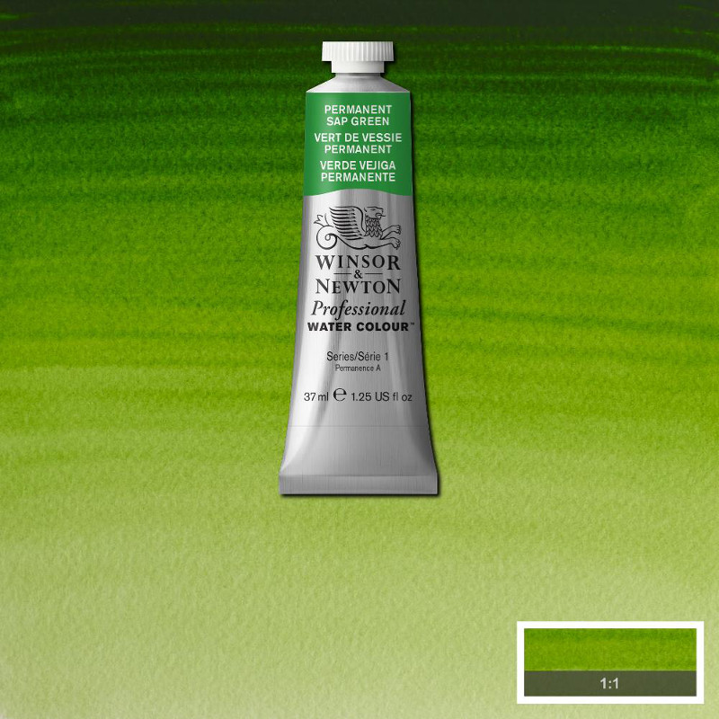 Image of Akvarellfärg Winsor & Newton Prof. 37ml  Permanent Sap Green 503 (3F) S1 114503 094376970142
