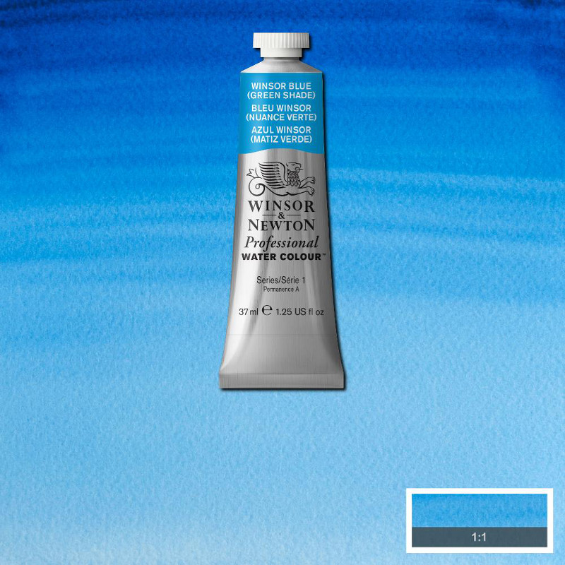 Image of Akvarellfärg Winsor & Newton Prof. 37ml  Winsor blue green shade (3F) 114707 094376970227