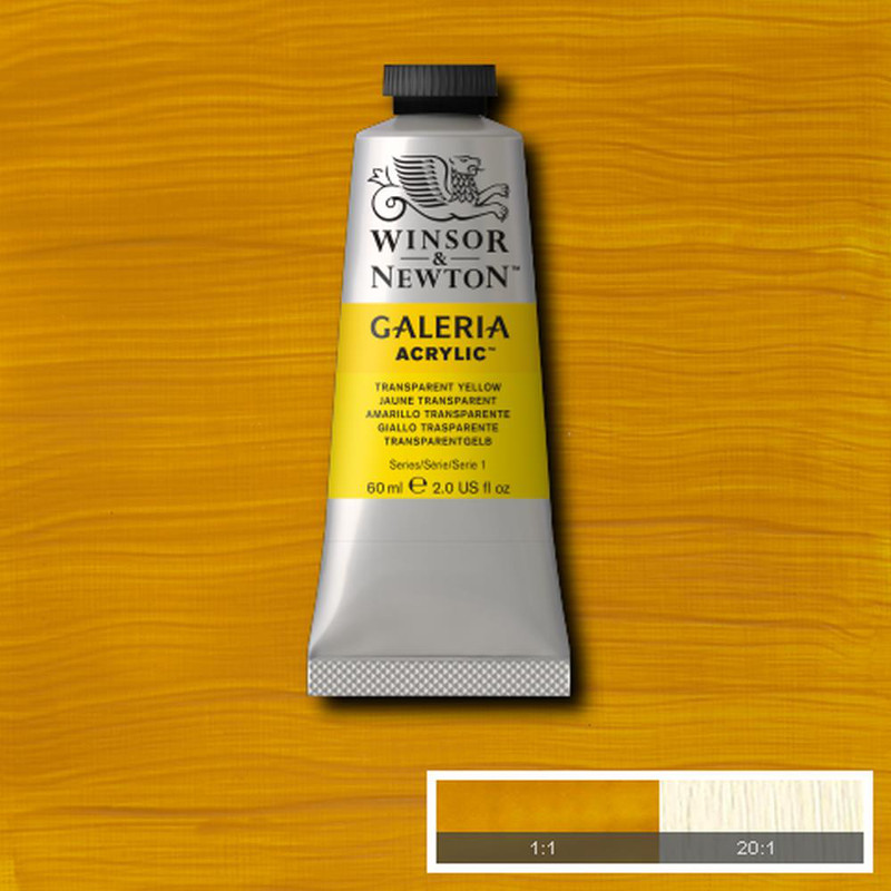 Image of Akrylfärg Galeria 60ml  Transparent Yellow 653 (3F) 2120653 094376971514