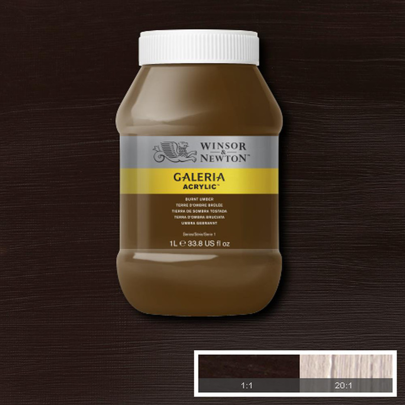 Image of Akrylfärg Galeria 1 liter  Burnt umber 076 2154076 094376984873